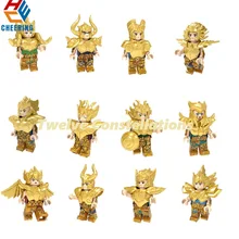 Один набор оптом пластиковые игрушки Аниме Святого Сейя строительный блок 12 созвездий модулы для детей игрушки PG8212 PG8213