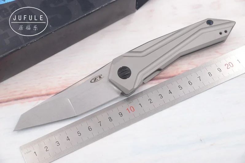 

JUFULE High quality ZT0055 S35VN folding knife titanium alloy handle 60HRC outdoor camping hunting tool practical kitchen knife