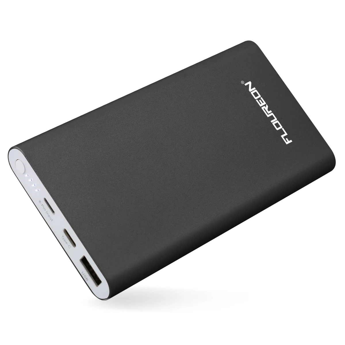 Floureon 12000 mAh Мощность банк с 3A quick charge Портативный Мощность банк с Lightning Тип C Вход для iphone 8 Plus iPad samsung