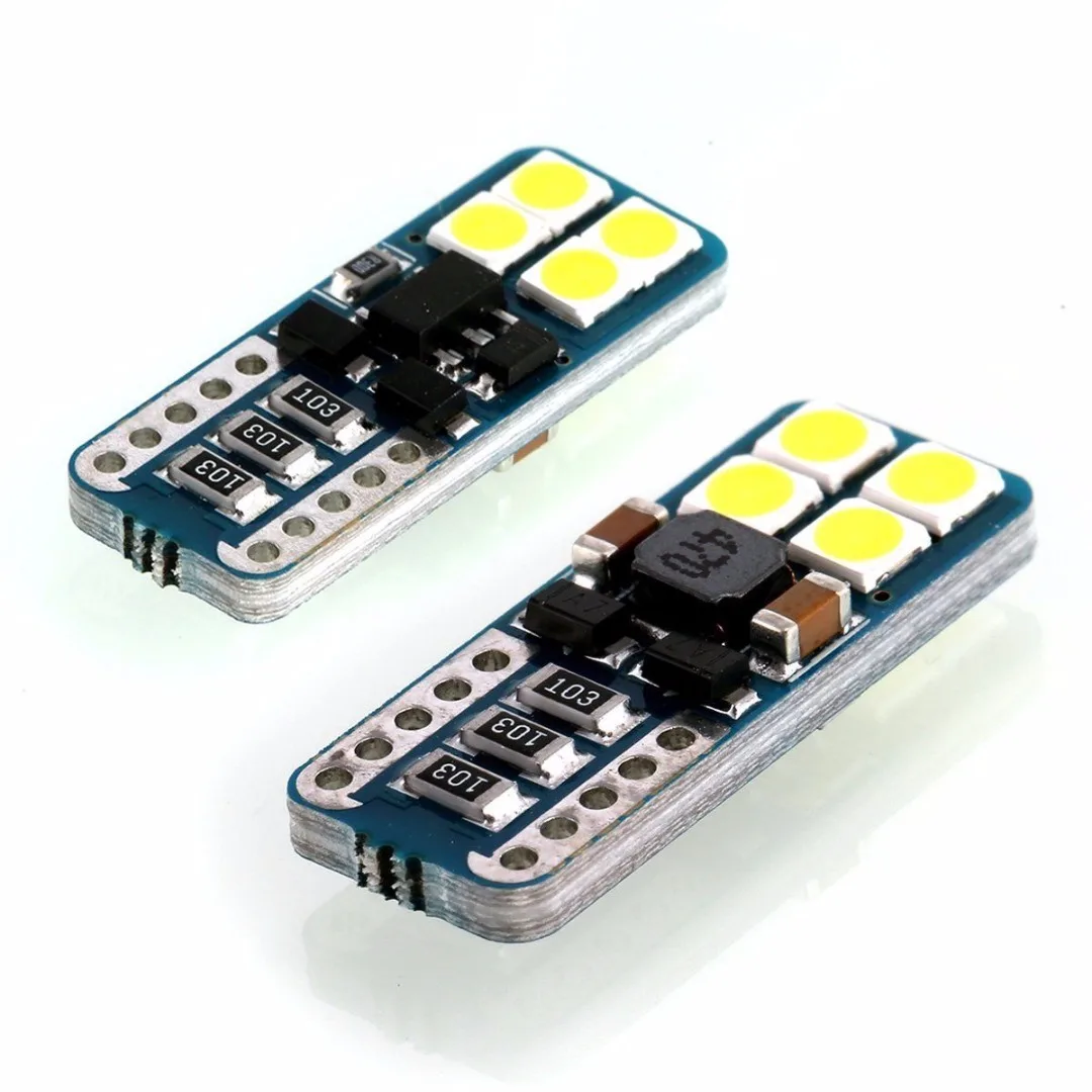 10pcs/lots T10 194 168 W5W 3030 8LED Canbus Side Wedge Width Light Bulb White