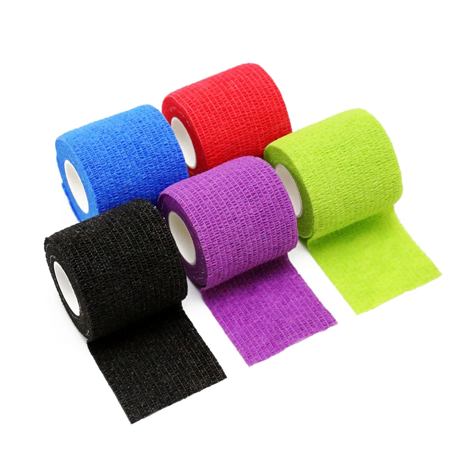 1 Roll 5*450cm Disposable Self-adhesive Flex Elastic Bandage Tattoo Handle Grip Tube Wrap Elbow Stick Tatu Tape Accessories 2