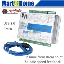 XHC MK4-V Mach3 USB 4 оси ЧПУ управление движением карты Breakout Board 2 МГц Поддержка восстановления от точки останова и скорости вращения шпинделя отзывы
