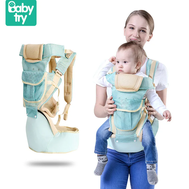 Babytry 3D сетки Многофункциональный дышащий талии стул Детские Hipseat слинг рюкзак-кенгуру ремень для детей