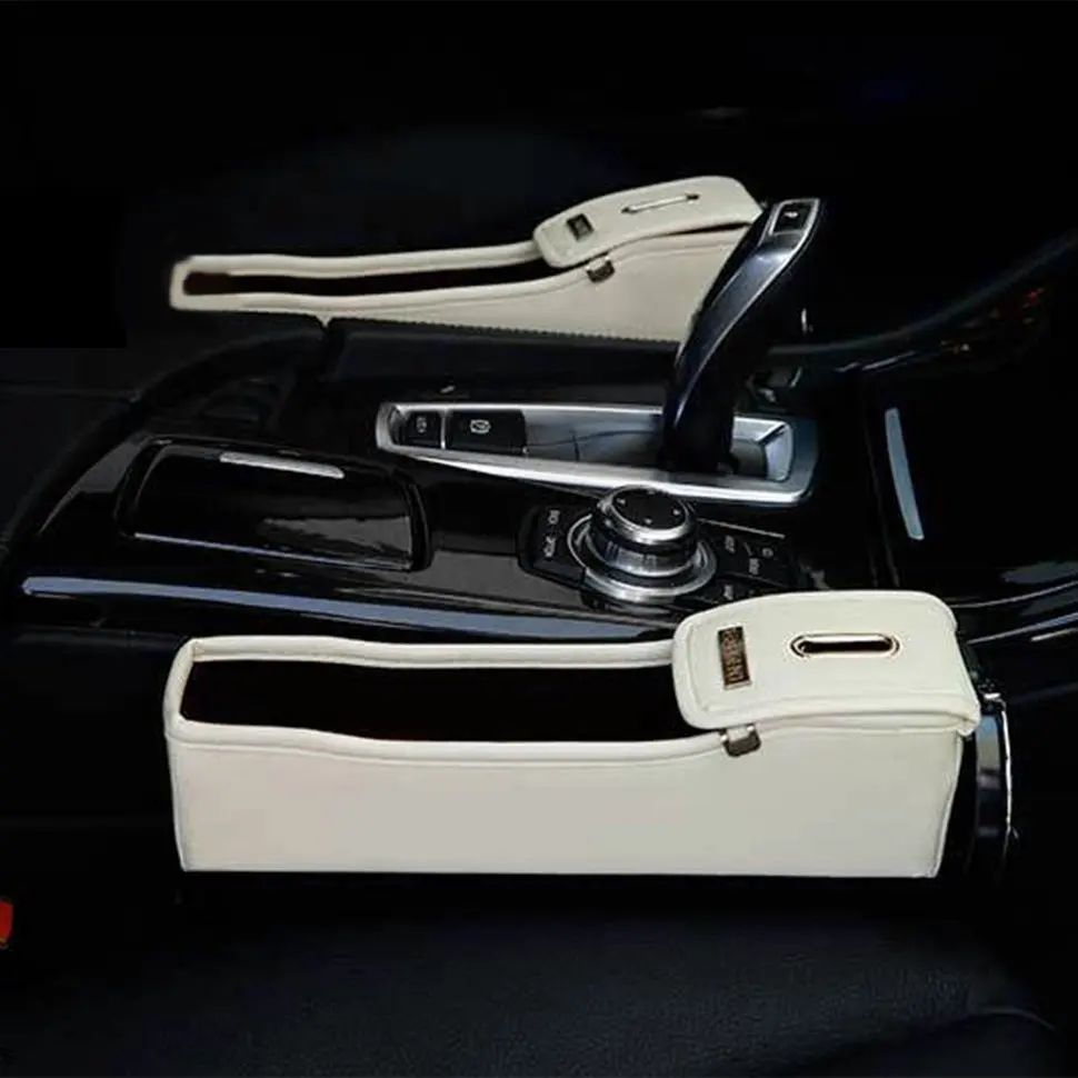 

10pcs Multifunction Car Seat Gap Catcher Coin Collector Cup Holder Leather Organizer
