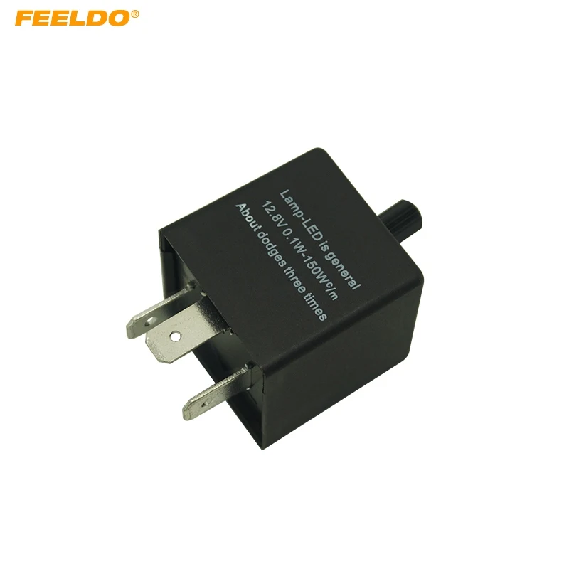 

FEELDO CF13 KT Car Adjustable Frequency Flasher Car Motorcycle LED Lights Flasher Relay #FD-5357