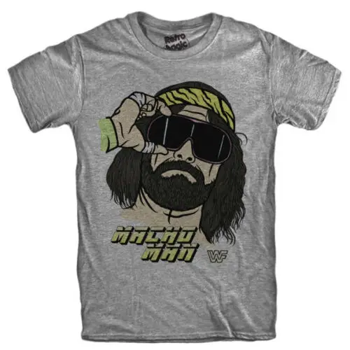 

MACHO MAN T-shirt Randy Savage WWF Wrestling Short Sleeve O-Neck Cotton T shirt