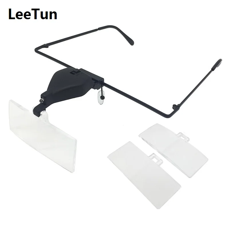 1.5X 2.5X 3.5X Supporting Glasses LED Lamp Magnifier with Screwdriver