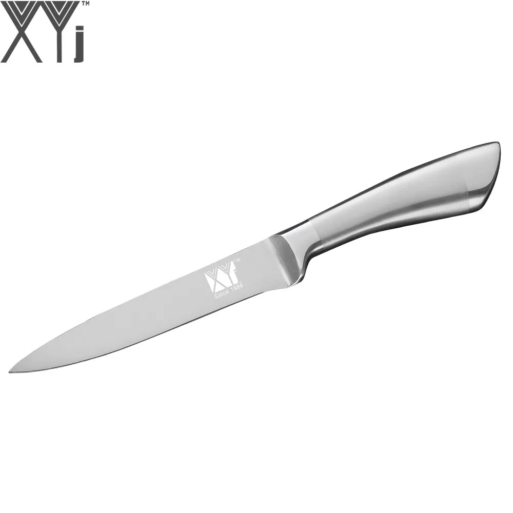 XYj 5 inch Stainless Steel Utility Knife High Carbon Thin Blade Non