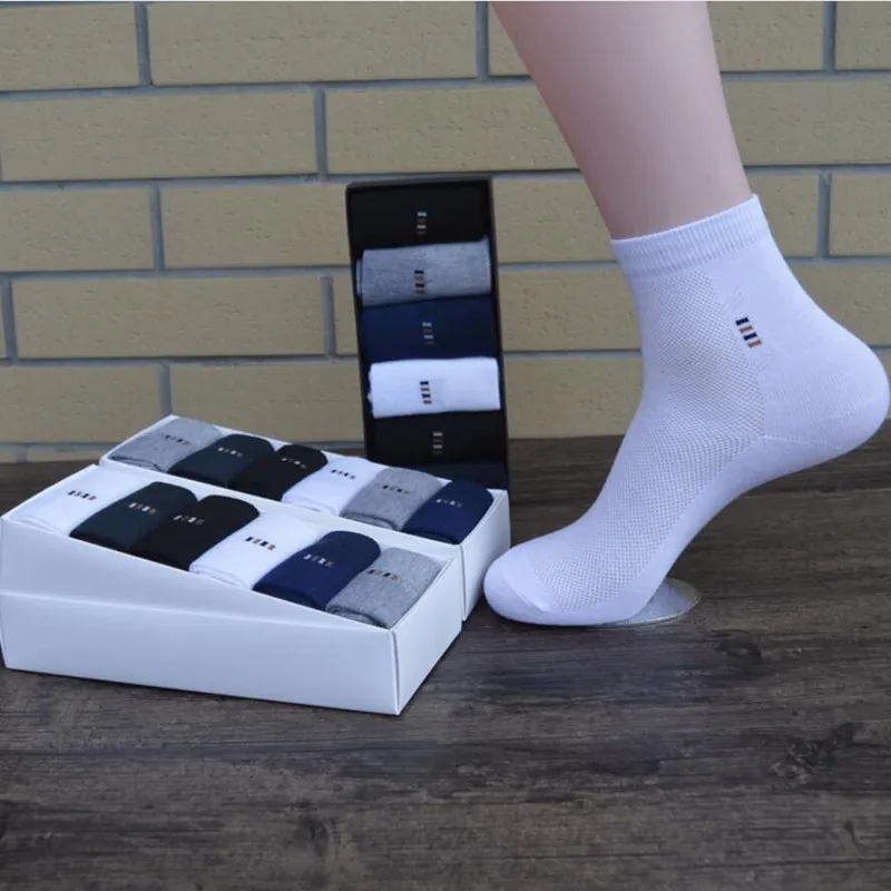 

Summer Men's Gift Box Socks Sweat Deodorant Bamboo Charcoal Cotton Socks Adult Socks Men 6pairs