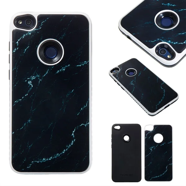 Новое поступление 2017 года скраб Мрамор камень изображения окрашены PC + TPU телефон