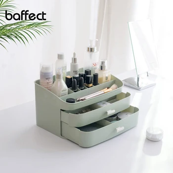 

New Drawer Cosmetics Lipstick Storage Box Plastic Combination Desktop Jewelery Makeup Storage Box Flash Drilling Handle Dresser