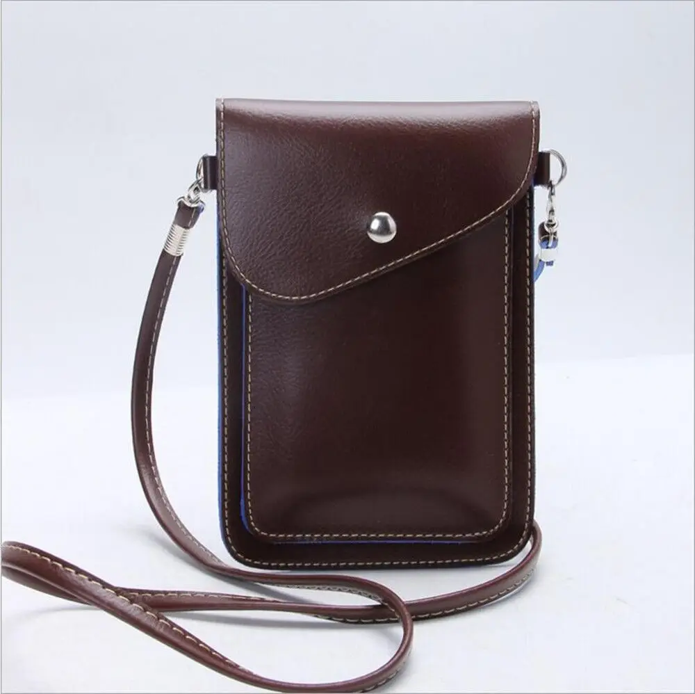

PU Leather Phone Bag Shoulder Pocket Wallet Pouch Case Neck Strap For Oukitel C5 K10000 Max Pro K4000 K6000 Plus U16 U7 Max