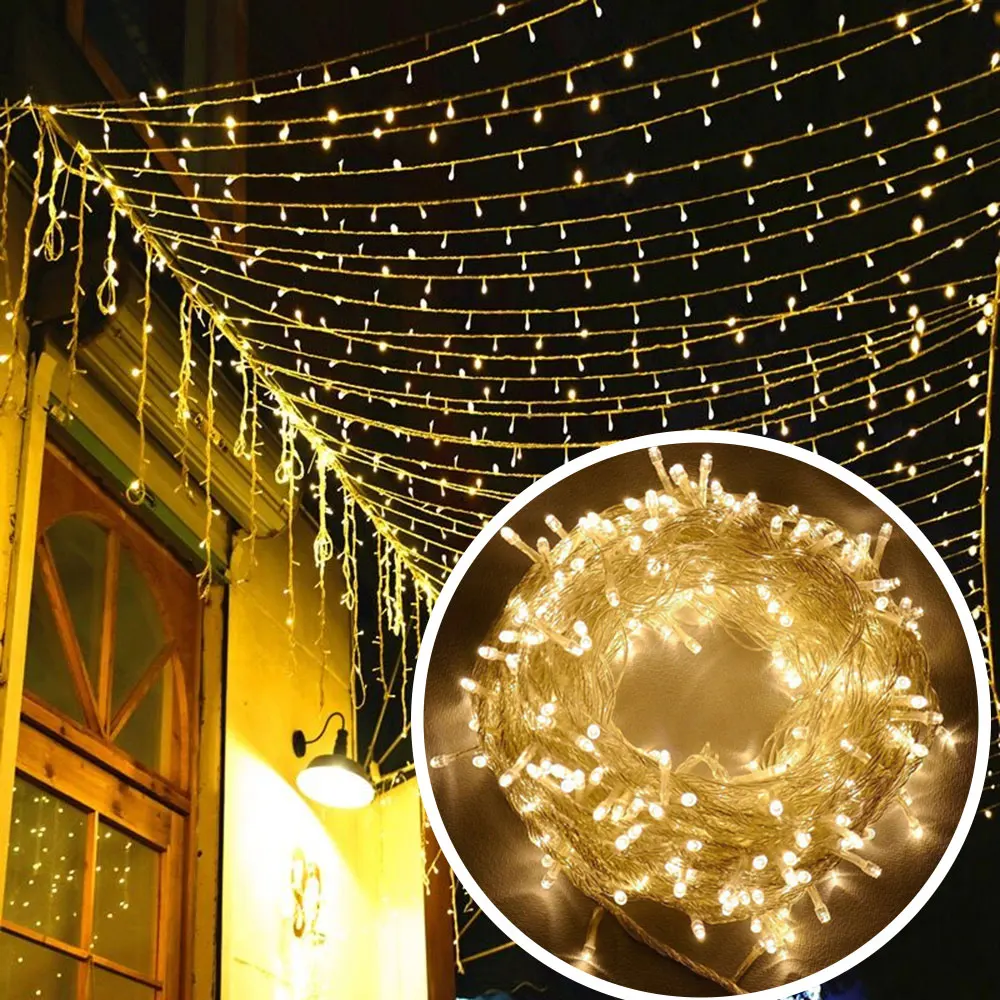 LED String Lights 100 LEDs Waterproof Holiday lighting For Fairy Christmas Tree Garden Wedding Party Decoration EU/US Plug | Освещение