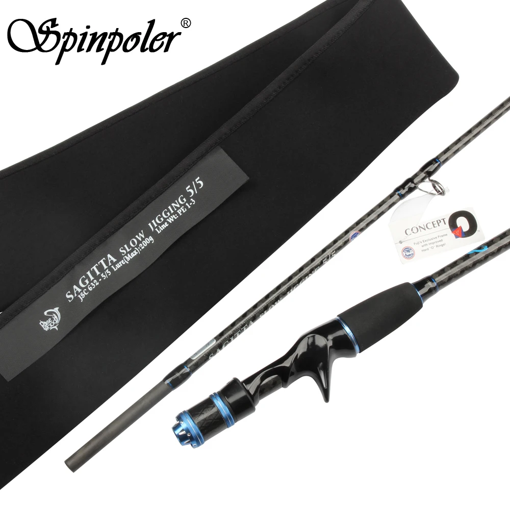 New Casting Jigging Rod Fuji Guide And Reel Seat 1.95m High Carbon Saltwater Heavy Slow Jigging