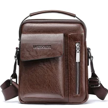 Bolso de hombro informal para hombre, bandoleras clásicas, bolso de hombre de alta calidad, bolso de cuero, bolso de mensajero para hombre, WBS510-2