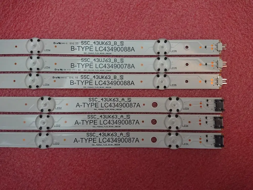 Новый комплект 7 шт светодиодный полосы подсветки для LUX0155004 VES550QNDS-2D-N12 VES550QNDS-2D-S11