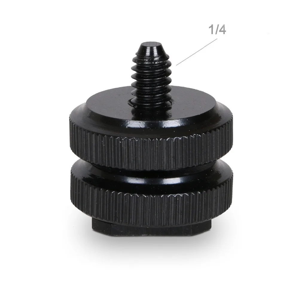 

Kaliou 1/4 Dual Layer Flash Hot Shoe Mount For Camera Canon/Nikon/Sony DSLR SLR Photo Studio Accessories