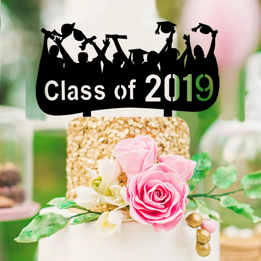 Черный класс поздравления град торт акриловое украшение Выпускной торт украшения для вечеринок