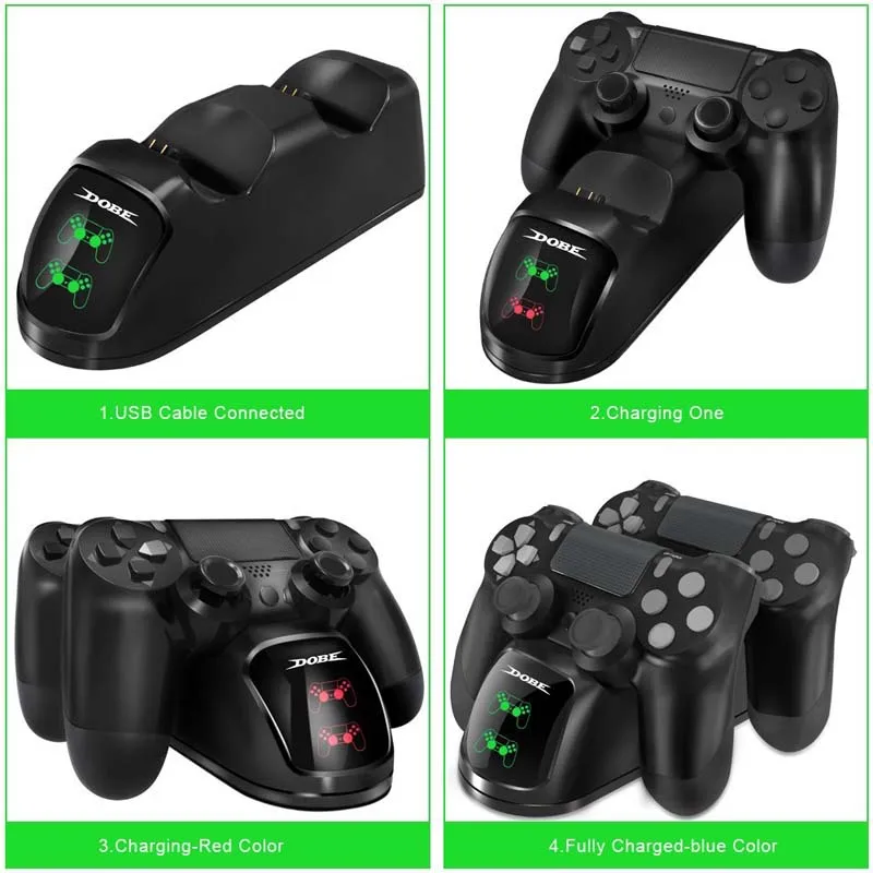 Двойной USB зарядное устройство док станция Подставка для PS4/ PS4 Slim/PS4 Pro
