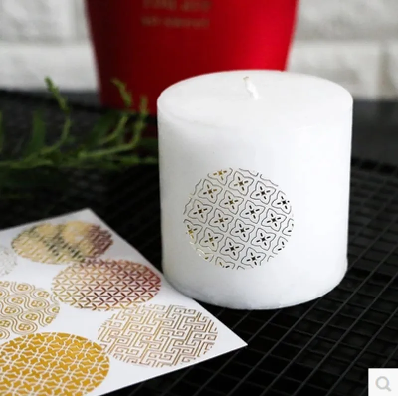 270PCS/Lot 4cm vintage Golden lace and transparent Gilding style Sealing sticker/DIY Gifts posted/Baking Decoration label