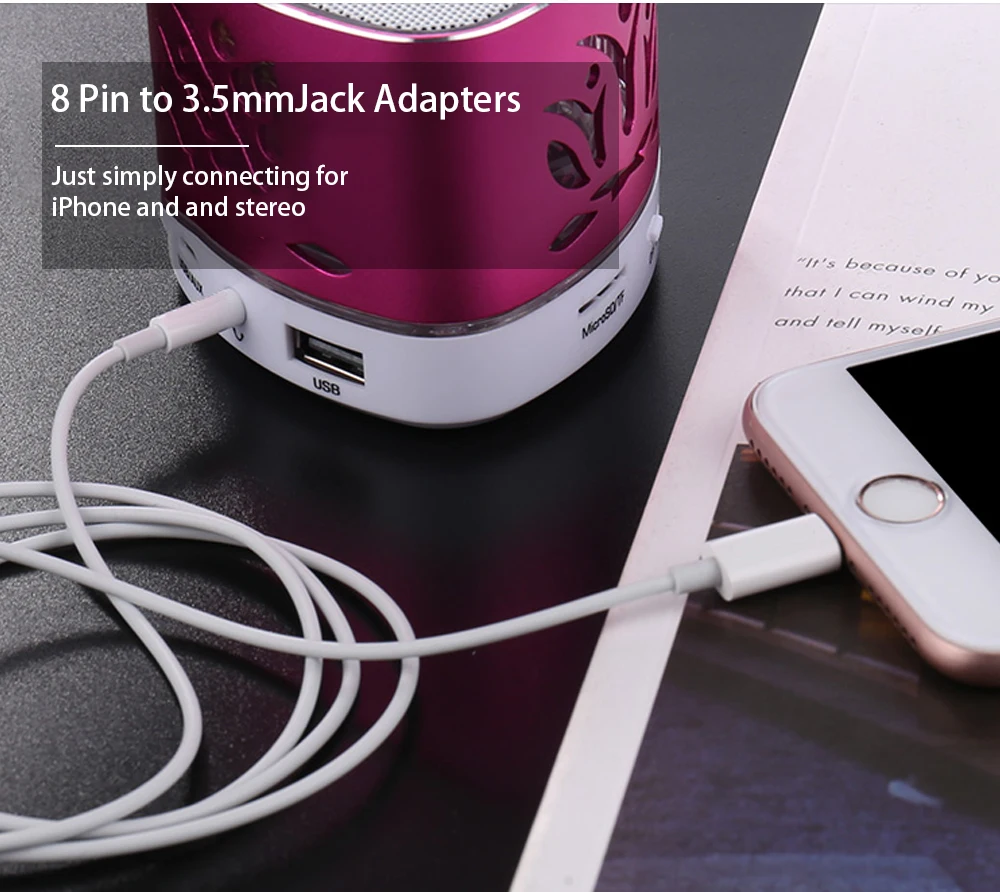 PORTEFEUILLE Luxury Earphone audio adapter For Iphone 7 8 Plus X 3.5MM Headphone Connector wireless car bluetooth audio adapter (3)