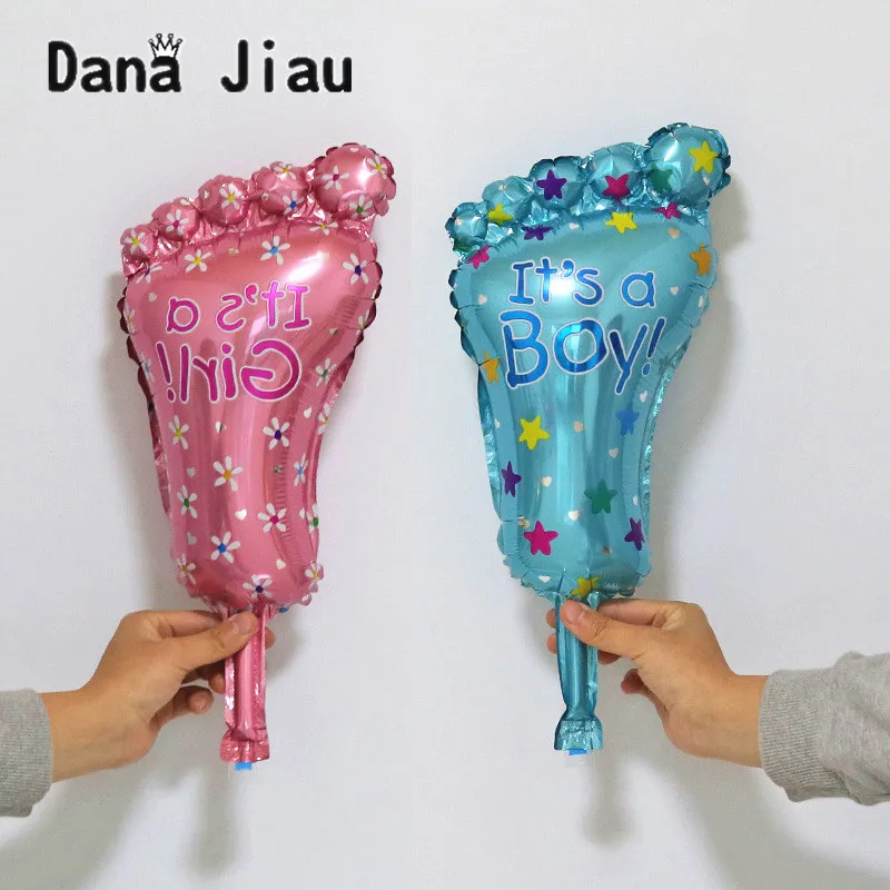 

Mini Boy Girl Baby Foot Balloon 100days Birthday Pink Sweet Party Decoration Balloons Holiday Aluminum Inflatable Foil Ball
