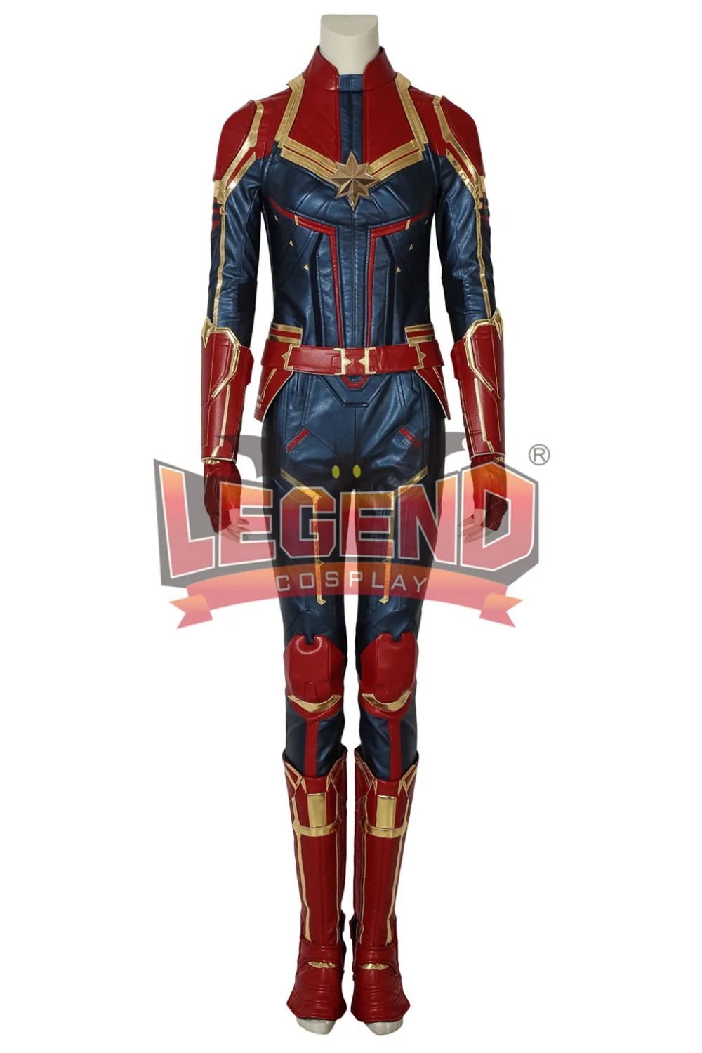 

2019 Carol Danvers Captain Marvel costume cosplay custom made outfit RED AND BLUE OUTFIT v02