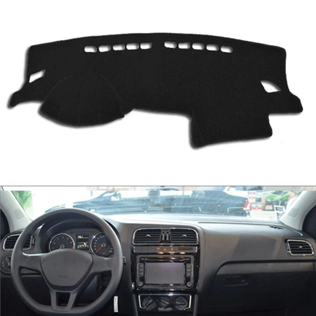 

Dongzhen Fit For VW Polo 2011-2016 Auto Car Dashboard Cover Avoid Light Pad Instrument Platform Dash Board Cover Mat