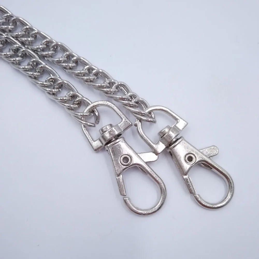 

20piece lot rhodium color dull silver metal chain purse handles wallet chain strap 40cm DIY findings accessories PUC003