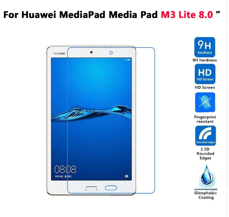 Закаленное стекло для huawei MediaPad T5 10, Защитное стекло для планшета huawei Mediapad M5 Lite 10 C5 8,0 M3 M2 10,0 8,4, пленка - Цвет: M3 Lite 8.0