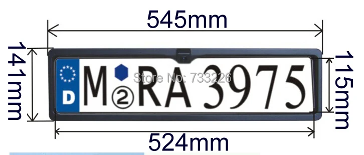 Для CCD HD Автомобильная камера заднего вида, универсальная камера заднего вида, Европейская Рамка номерного знака, ночное видение, светодиодный