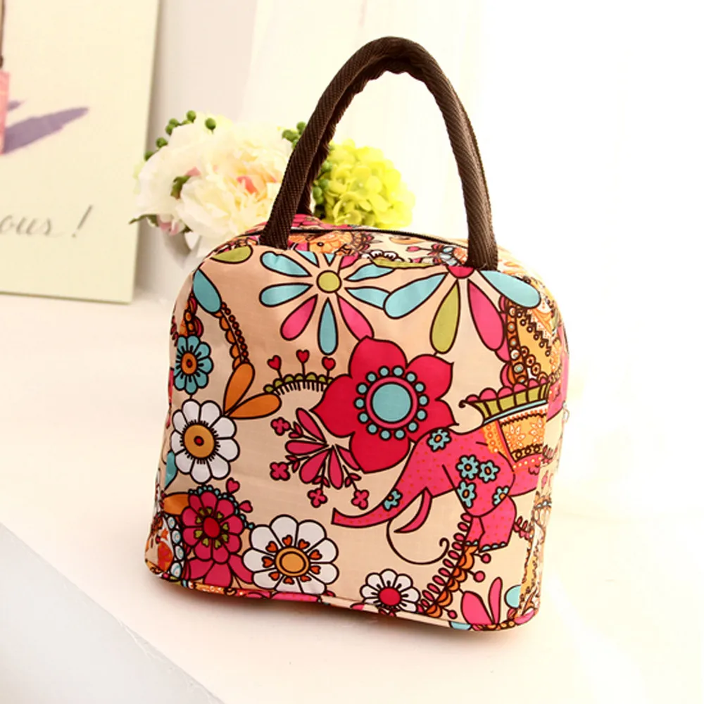 lunch bags portable 32X22X10cm women Thermal Insulated Tote Picnic Lunch Cool Bag Cooler Box Handbag Pouch for students