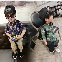 Весенне-Осенняя детская рубашка с длинными рукавами, Детская рубашка с рисунком совы для маленьких мальчиков