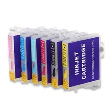 6 шт T0481 перезаправляемый картридж для epson STYLUS PHOTO R200 R220 R300 R300M R320 R340 RX500 RX600 RX620 RX640 принтер