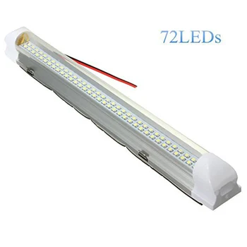 

Auto Accessories 72 LEDs Auto Car Van Bus Caravan House Light Bar Strip Lamp with On / Off Switch 12V 5W Universal Car Styling