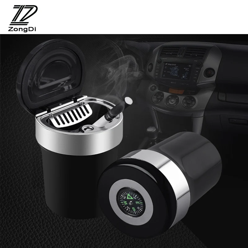 ZD 1X Car LED ashtray Multifunctional with compass For VW polo passat