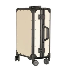 Для женщин ретро прокатки Чемодан Спиннер Винтаж кожаные сумки для путешествий, чемодан с колесиками для переноски на борт чемодан на колёсиках дорожная сумка багажник