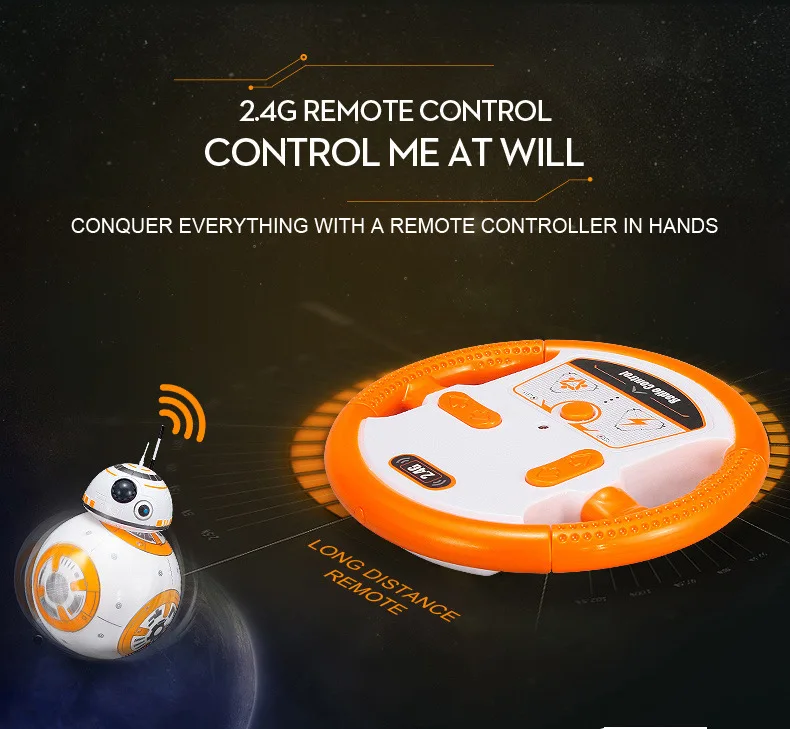 Robot Toys Intelligent Star War Upgrade RC BB8 With Sound Action Figure Gift BB-8 Ball Robot 2.4G Remote Control Toys For Child