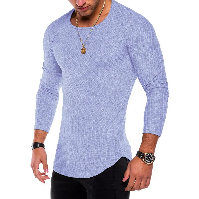 

2019 Sexy Gray Long Sleeved Running Shirts Men Fitness Bodybuilding Sport Soccer Jersey Male Fit Slim Workout Fitness Tank Tops