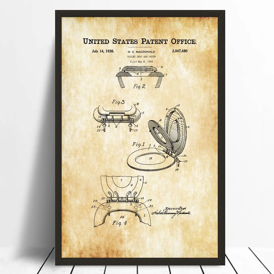 Toilet Seat Patent Print Bathroom Restroom Decor Poster Canvas Prints Wall Art Decorative Home Decor Classic Poster No Frame-in Painting & Calligraphy ... Toilet Seat Patent Print Bathroom Restroom Decor Poster Canvas Prints Wall Art Decorative Home Decor Classic Poster No Frame-in Painting & Calligraphy ...