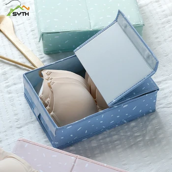 

SYTH PM Series High Quality Single Grid Bra Underwear Storage Bag Waterproof Canvas Closet Tidy Foldable Organizer for Sundries