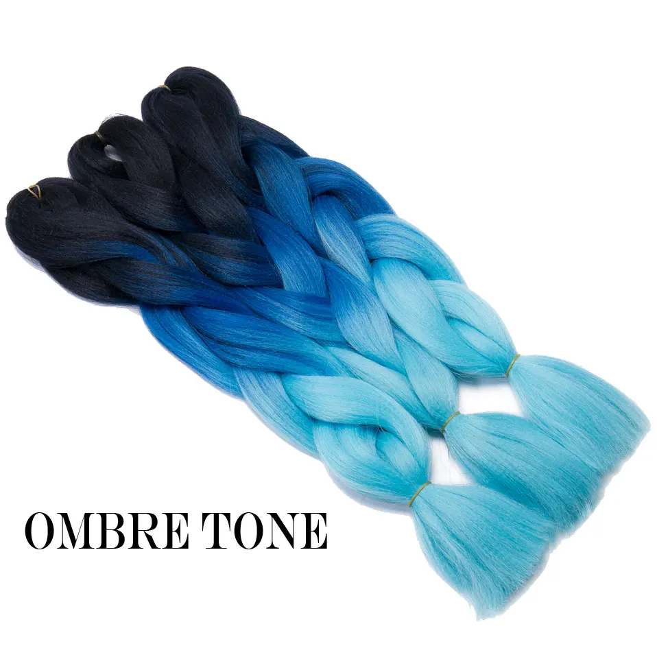 С noilite 24 &quotOmbre канекалон синтетических вязаный крючком волос Jumbo косы прически
