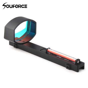

1x40 Optics Red Fiber Dot Sight Scope for Shotguns Rib Rail Base Mount Hunting Shooting
