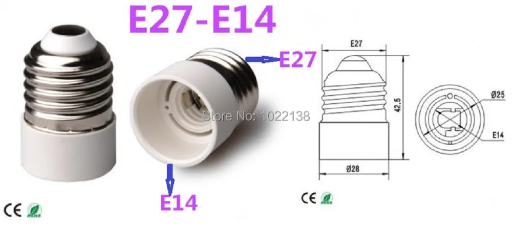 

E27 to E14 LED socket adapter lamp bulb Base lamp holder converter LED Lighting extender Free Shipping With Tracking No.