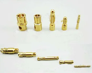 

High Quality 2.0MM/3.5MM/4.0MM/6.0MM/8.0MM Gold Plated Banana Plug Suitable for Motor And ESC