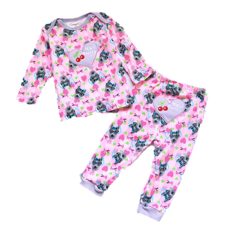 2 Sets/pack Baby boys girls underwear set Baby Long Sleeve
