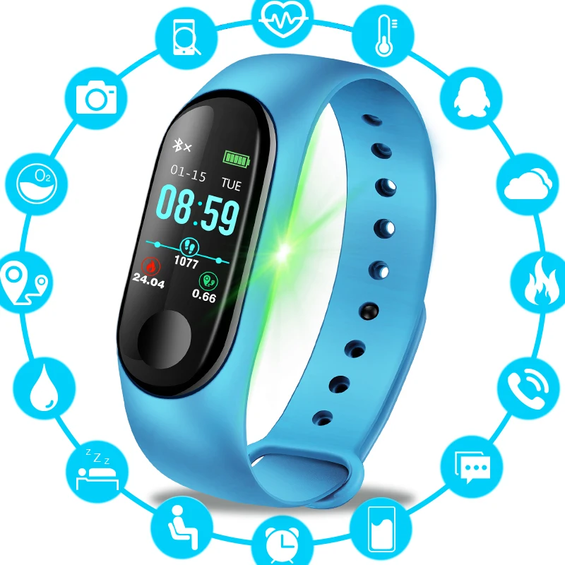 

BANGWEI Smart Sport Watch IP67 Waterproof Fitness Blood Pressure Heart Rate Monitor Pedometer Smart Watch Men For Android iOS