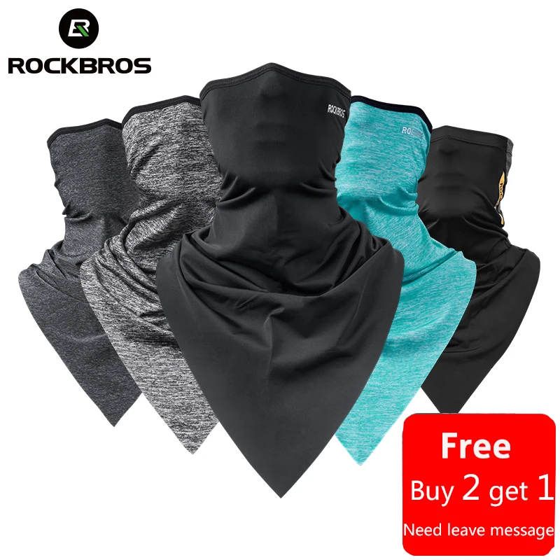 

ROCKBROS Hiking Camping Bandana Triangle Sport Scarf Ice Fabric Breathable Cycling Bandanas Face Mask Runing Headband Neck Warm