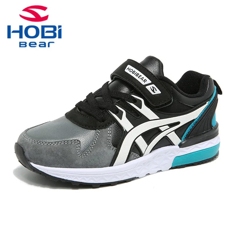 

HOBIBEAR kids Shoes Girls Spring Running Shoes Lether Patchwork Anti-slip Comfortable Sports Children's Sneakers for boys H7601