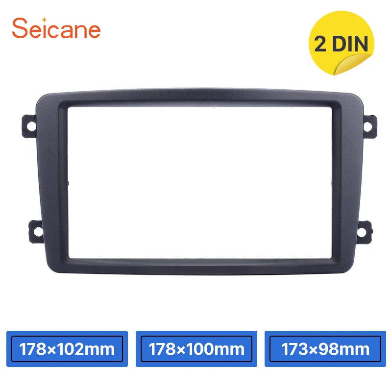 

Seicane 2 Din Car Radio Fascia Frame Stereo Dashboard Trim Kit DVD Player Panel For 2002 2003 2004 BENZ C-CLASS (W203)